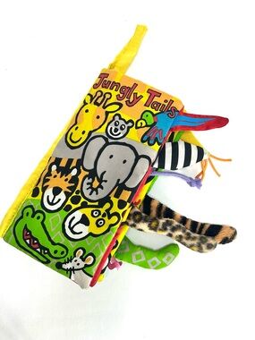 Jellycat Jungle Tails Sensory, Interactive Soft Book